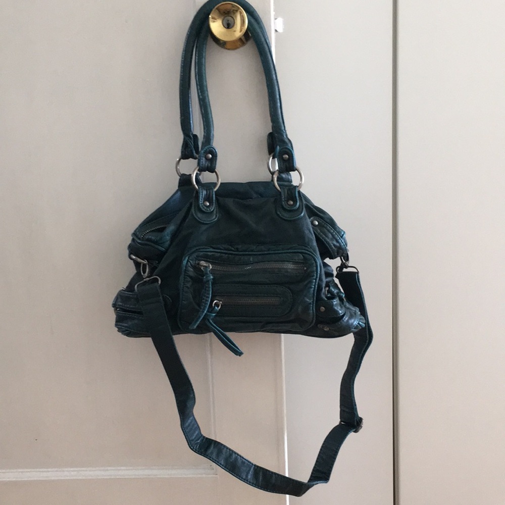 Dark Turquoise faux leather bag